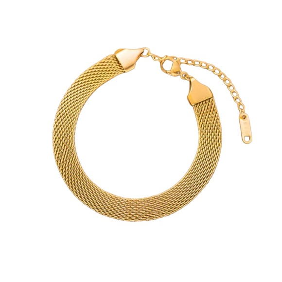 Gold PVD Coated Stainless Steel Mesh Bracelet ✨ - Picture 1 of 1
